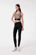 LEGGINGS IN LYCRA CON LOGO STAMPATO