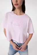 T-SHIRT CROP PARICOLLO MEZZA MANICA