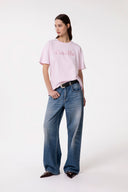 T-SHIRT PARICOLLO MEZZA MANICA CON RICAMO