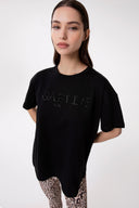 T-SHIRT PARICOLLO MEZZA MANICA CON RICAMO