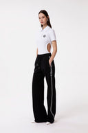 PANTALONE DRITTO CON BANDE LOGATE LATERALI