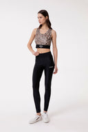 MACULA PRINT LYCRA TOP WITH BLACK LOGO ELASTIC