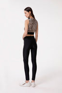 MACULA PRINT LYCRA TOP WITH BLACK LOGO ELASTIC