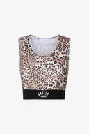 MACULA PRINT LYCRA TOP WITH BLACK LOGO ELASTIC