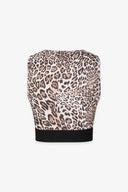 MACULA PRINT LYCRA TOP WITH BLACK LOGO ELASTIC