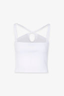 CANOTTA IN COSTINA CON SPALLINE SOTTILI CON APPLICAZIONE