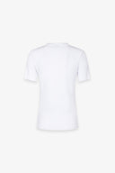 T-SHIRT PARICOLLO MEZZA MANICA IN COSTINA CON MORSETTO SUL DAVANTI