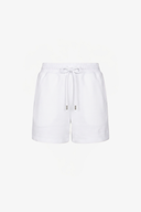 SHORT IN FELPA CON RICAMO IN TINTA
