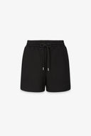 SHORT IN FELPA CON RICAMO IN TINTA