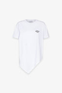 T-SHIRT PARICOLLO MEZZA MANICA CON DETTAGLIO SUL DAVANTI