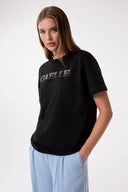 T-SHIRT PARICOLLO MEZZA MANICA CON STRASS TERMO