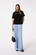 T-SHIRT PARICOLLO MEZZA MANICA CON STRASS TERMO