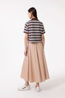 POLO MEZZA MANICA CROP CON APPLICAZIONE LOGO