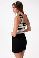 TOP IN MAGLIA A RIGHE