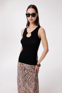 LONG KNIT TANK TOP WITH BIT DETAIL
