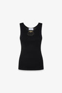 LONG KNIT TANK TOP WITH BIT DETAIL