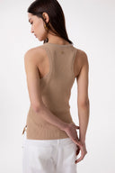 CANOTTA IN MAGLIA RIFINITURE LUREX SCOLLO VOGATORE