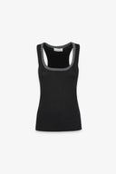 CANOTTA IN MAGLIA RIFINITURE LUREX SCOLLO VOGATORE
