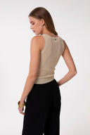 TOP IN MAGLIERIA LUREX CON PENDENTE
