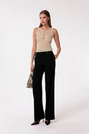 TOP IN MAGLIERIA LUREX CON PENDENTE