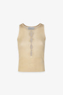 TOP IN MAGLIERIA LUREX CON PENDENTE