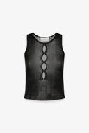 TOP IN MAGLIERIA LUREX CON PENDENTE