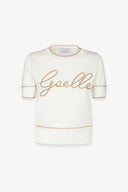 T-SHIRT IN MAGLIERIA CON LOGO