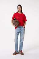 PANTALONE IN DENIM SLIM FIT CON MORSETTI LATERALI