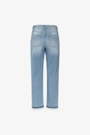 PANTALONE IN DENIM SLIM FIT CON MORSETTI LATERALI