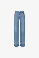 PANTALONE WIDE LEG REGULAR CON MORSETTI LATERALI