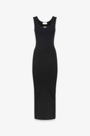 PANTALONE STRAIGHT IN DENIM CON APPLICAZIONE STRASS TRASPARENTI
