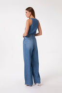 TUTA IN DENIM CON SCOLLATURA NCROCIATA