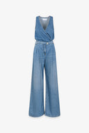 TUTA IN DENIM CON SCOLLATURA NCROCIATA