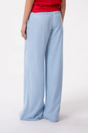 PANTALONE IN DENIM CHINO DOPPIA PENCE WIDE LEG