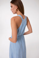 MAXI ABITO SALOPETTE IN DENIM