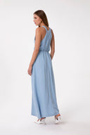 DENIM OVERALL MAXI DRESS