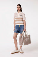 SHORT IN DENIM CON MORSETTO LOGATO SUL RETRO TASCA