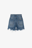 SHORT IN DENIM CON MORSETTO LOGATO SUL RETRO TASCA