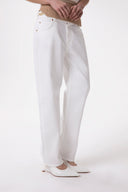 PANTALONE IN DENIM SLIM FIT CON MORSETTI LATERALI