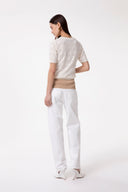 PANTALONE IN DENIM SLIM FIT CON MORSETTI LATERALI