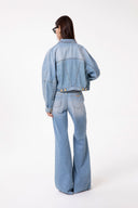 GIUBBOTTO TRUCKER CROP IN DENIM