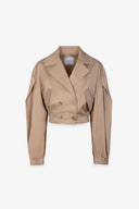 TRENCH CORTO CON MANICHE A PALLONCINO