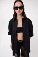 CAMICIA OVER MEZZA MANICA IN COTONE