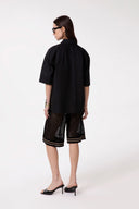 CAMICIA OVER MEZZA MANICA IN COTONE