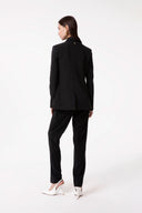 PANTALONE SLIM IN CADY CON MORSETTI ORO SU CINTO
