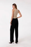 PANTALONE A VITA ALTA IN CADY