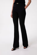 PANTALONE FLARE IN CADY CON MORSETTO