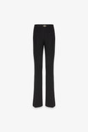PANTALONE FLARE IN CADY CON MORSETTO