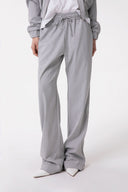 PANTALACCIO GESSATO CON RICAMO SUL RETRO TASCA
