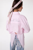 CAMICIA MANICA LUNGA CON APERTURA SUL RETRO IN POPELINE